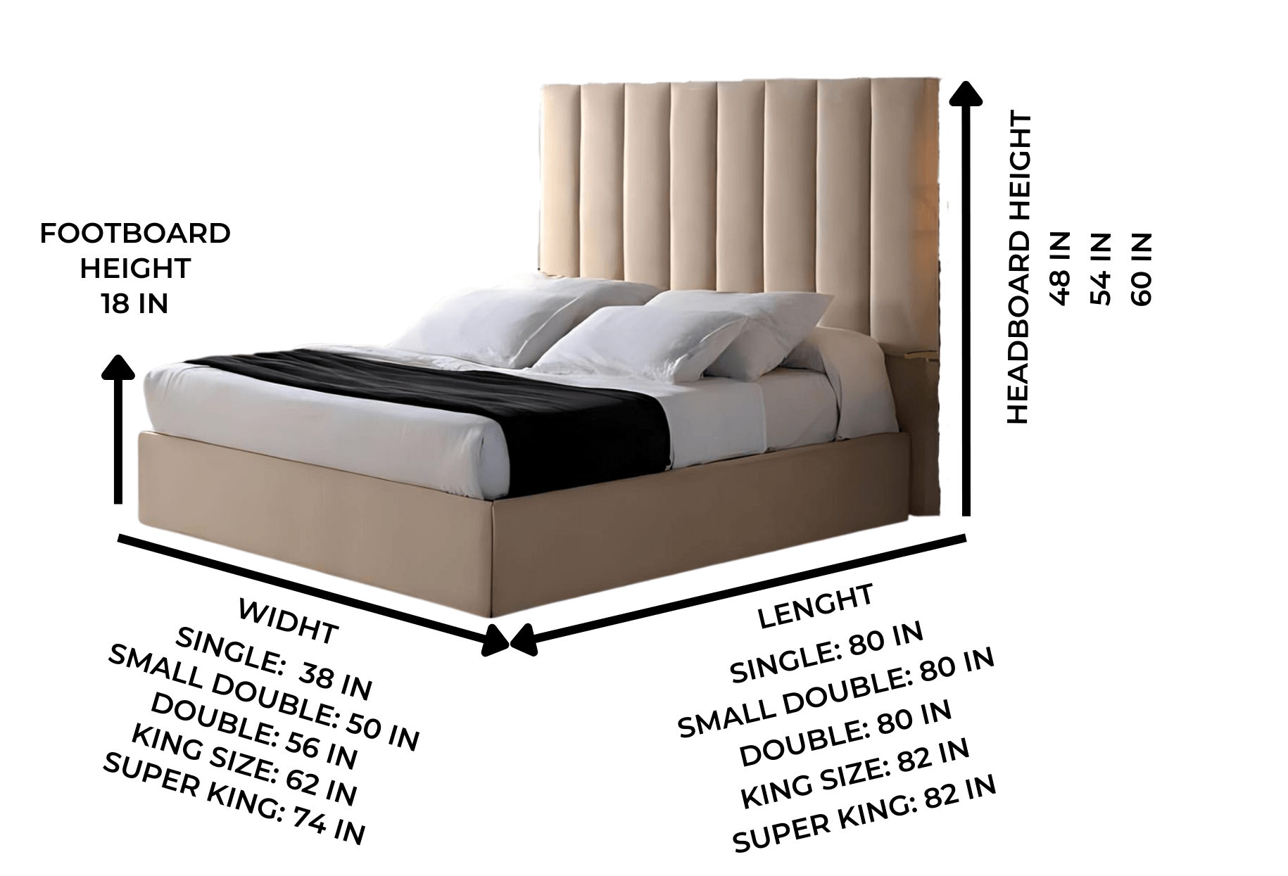 2024 Lismore Bed with Optional Ottoman Storage