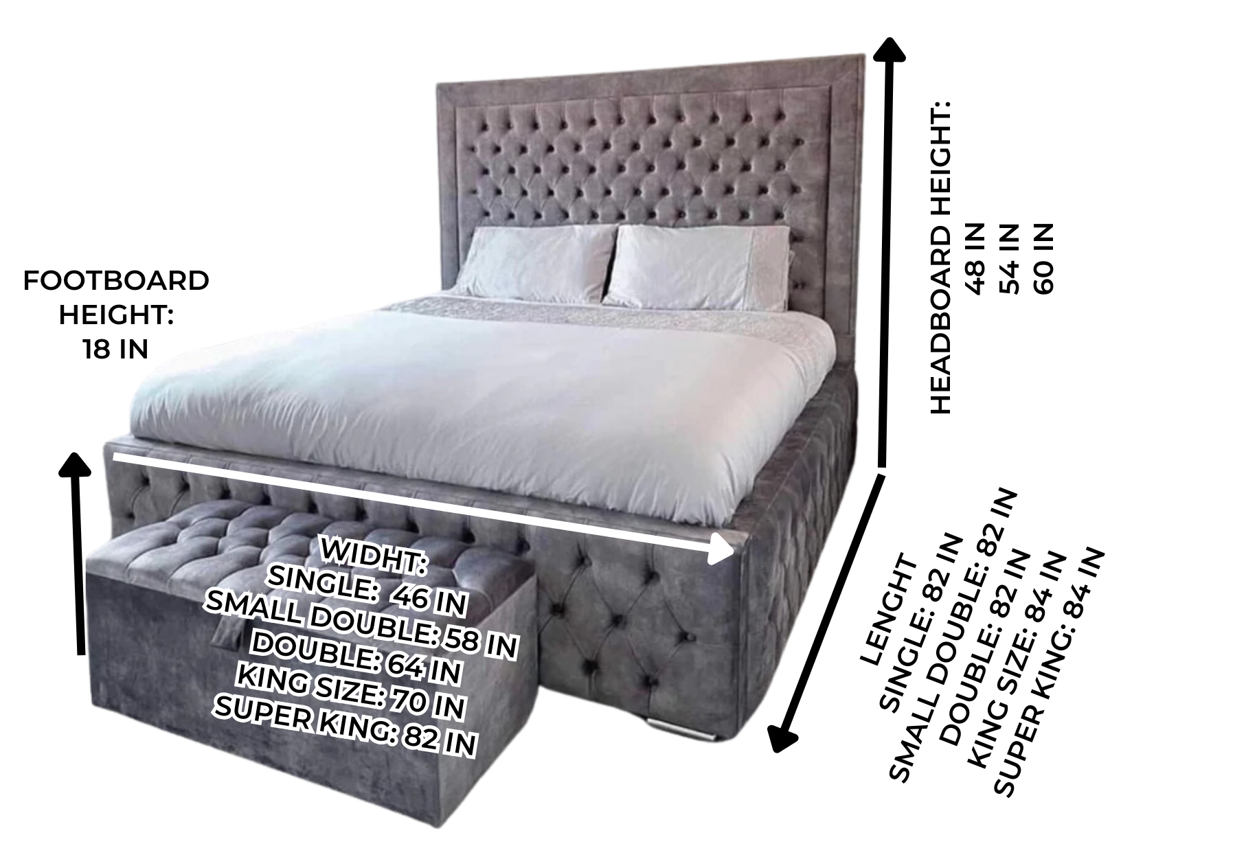 2023 Houston Bed with Optional Ottoman Storage