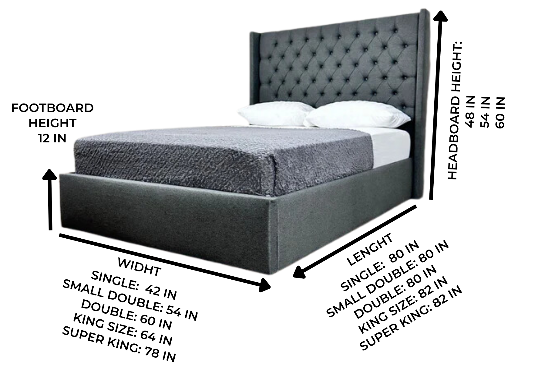 Kendall Wingback Bed