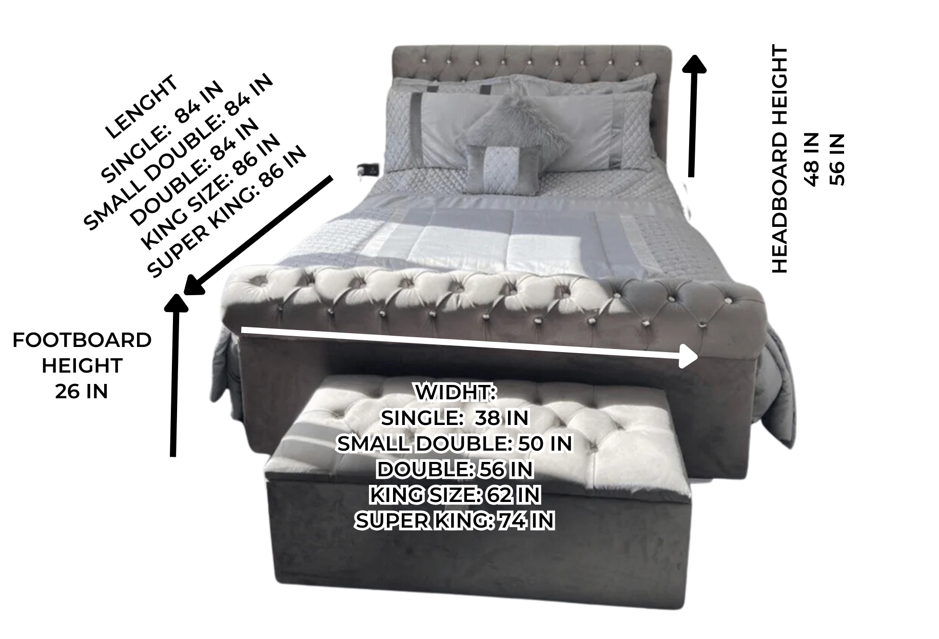 2024 Madison Bed with Optional Ottoman Storage